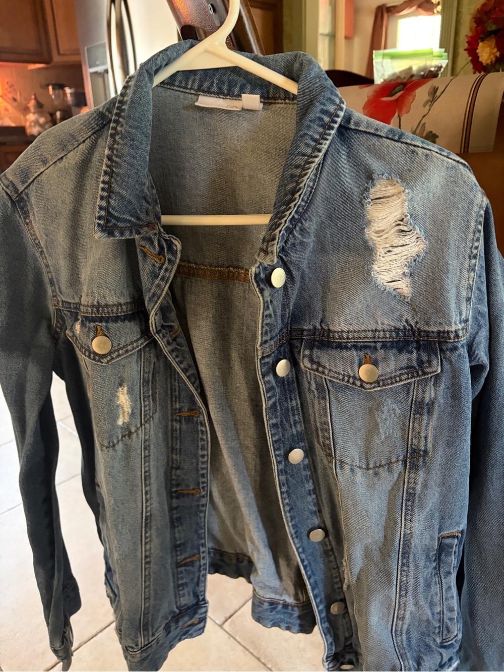 Nordstrom BP - distressed denim jacket - Small